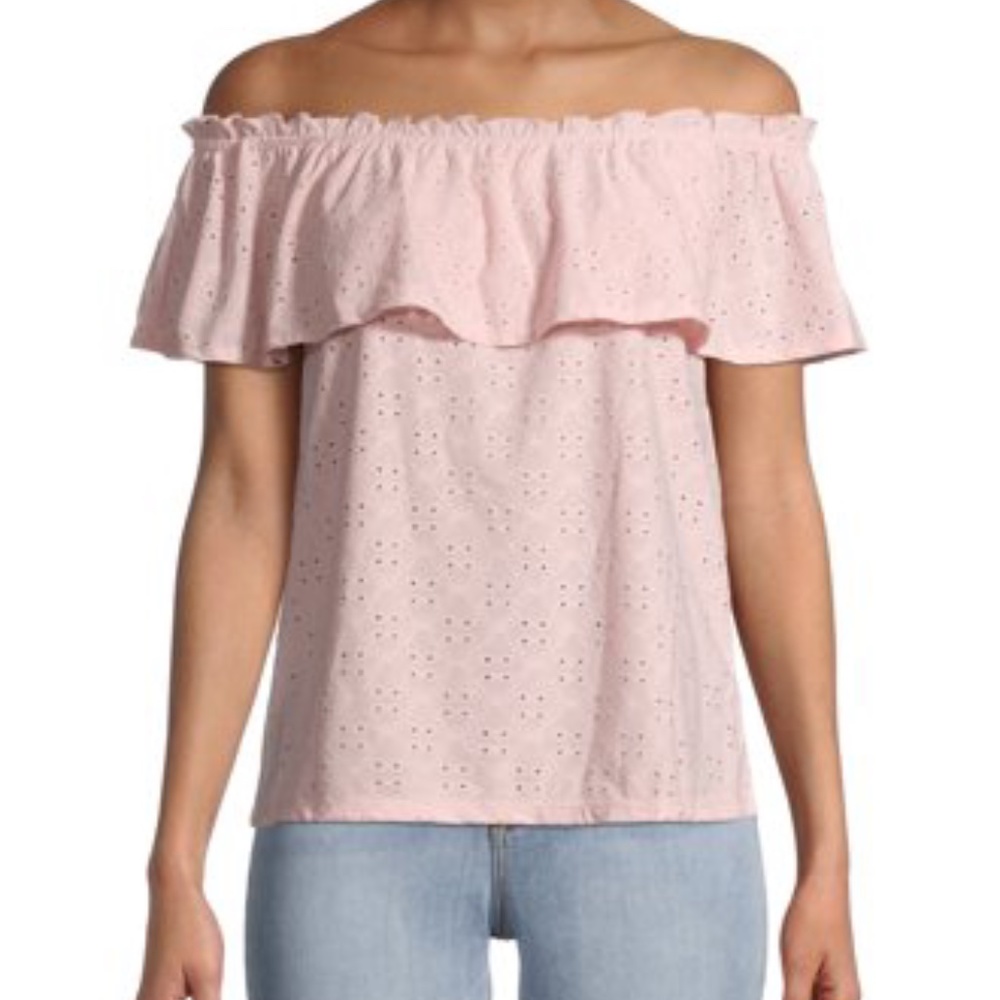 Pink Eyelet blouse NWT MEDIUM